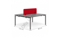 Haks Mini İkili Ofis ve Büro Masa 80x122 cm